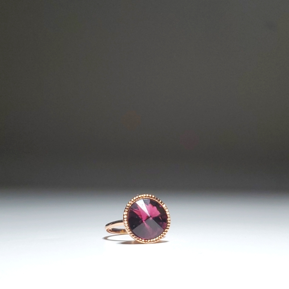 Ted Baker Rada PURPLE Crystal Rivoli Ring - Picture 2 of 4